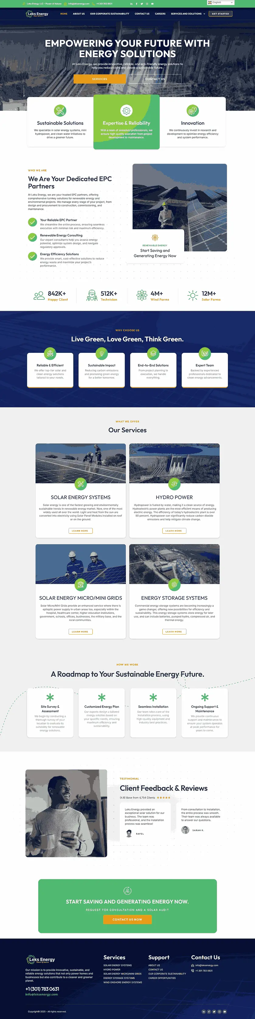 Leks Energy Website
